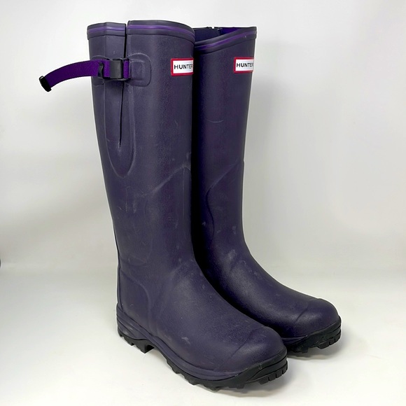 Hunter Shoes - Hunter Rain Boots Purple Matte Original Tall Size 7